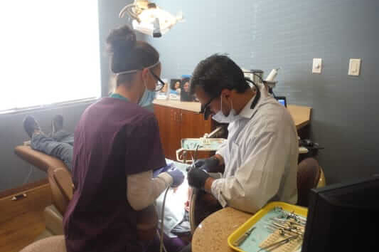Dr. Dickson with patients at My Dentist in Plano